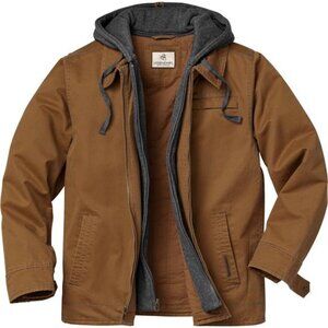 Men's Casual Coat with Hood Waxed Cotton Water Resistant